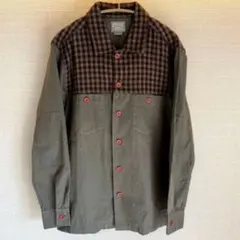 【入手困難】Old Stüssy チェック柄 ミリタリー長袖シャツ