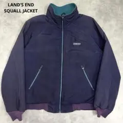 90’s USA製 ランズエンド スコールジャケット 短丈 ネイビー 希少