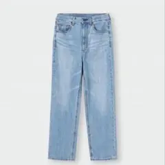 GU ジーユー ハイウエストストレートジーンズ S 丈標準