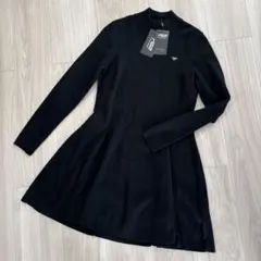 【新品】PGM ブラック ハイネック 長袖 ワンピース ゴルフウェア
