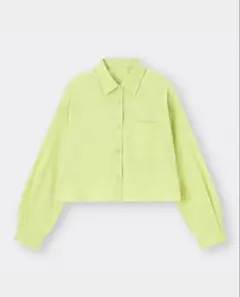 GU カラークロップドシャツ(長袖)