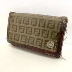 ☆ジャンク Fendi フェンディ ズッカ柄 折り財布 ホログラム有
