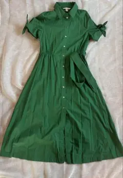 H&M ワンピース　レトロ　グリーン