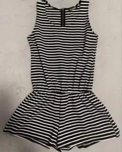 レディース オールインワンパンツ ボーダー ワンピース ノースリーブ キッズ