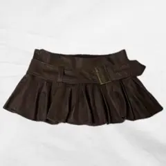 マイクロミニスカート ブラウン
