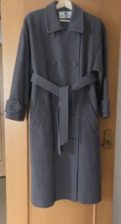 SAISON DE EILE カーキ色 ダブルブレスト ロングコート9号