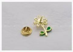 花 ピンバッジ パール ストーン ゴールド 上品 ブローチ 箱付 ギフト