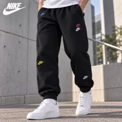 NIKE ジョガーパンツ L DD4877-010 マルチロゴ 黒　スウェット