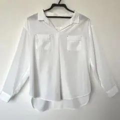 anysis ホワイト長袖シャツ ポケット付き　Mサイズのサムネイル