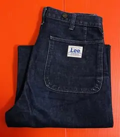 Lee ハウスマーク時代濃紺デニムベイカーパンツノーダメージ極上Mサイズ