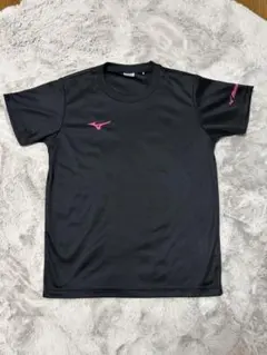 【ミズノ】バレーボール 練習着 半袖 プラクティスシャツ ブラック×ピンク S