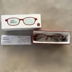 JINS 花粉CUT メガネ 赤