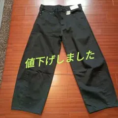 ＧＵ バレルレッグジーンズ ブラック