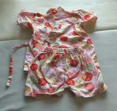 花柄甚平 サイズ80 ピンク系