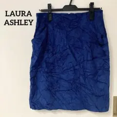 ヴィンテージ✨ローラアシュレイ　ネイビー　コーデュロイ　膝丈スカート　可愛い