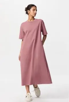 ユニクロ　エアリズムコットンTシャツワンピース　半袖　丈短め