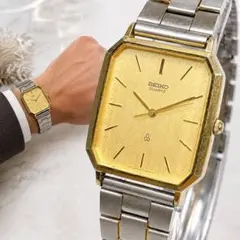稼働品 SEIKO シャリオ 腕時計 オクタゴン 新品ベルト スクエア タンク