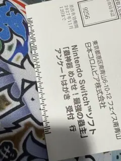 Nintendo Switch 蟲神器 アンケートはがき カブトムシ　UR