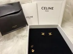 CELINE トリオンフ スタッドピアス ゴールドのサムネイル