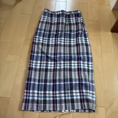 チェック柄 ロングタイトスカートのサムネイル