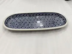 ポーリッシュポタリー 楕円皿 花柄のサムネイル