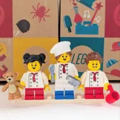 レゴ ミニフィグ （コック、料理、テディベア）