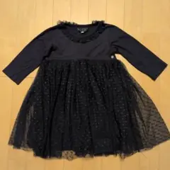 女の子Little s.t. チュールワンピース ネイビー110cmのサムネイル