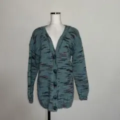 vintage ライトブルー ニット カーディガン グランジ y2k