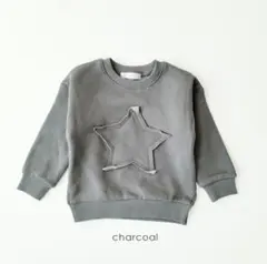 裏起毛 トレーナー キッズ 韓国子供服 星パッチ　120