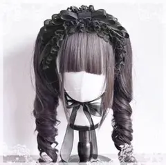 ロリータ ヘッドドレス 黒