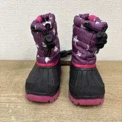 LIGNIO 子ども用スノーブーツ 星柄 紫/ピンク