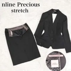 nline♡precious ストレッチ　スカート　スーツ　セットアップ　ドット
