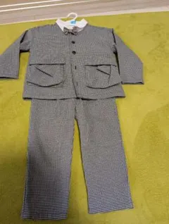 110cm チェック柄フォーマルスーツ