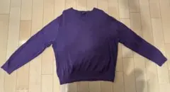 POLO RALPH LAUREN 紫 Vネックセーター