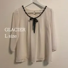GLACIER 七分袖 ブラウス Lサイズ