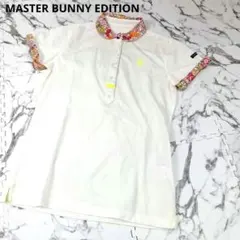 極美品　マスターバニーエディション　半袖ポロシャツ　花柄　ゴルフウェア