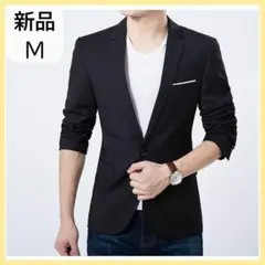 テーラードジャケット M 黒 長袖 きれいめ ジャケット　CHA071110M