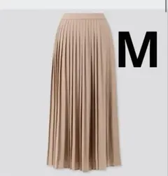 UNIQLO ベージュ プリーツスカート　Mサイズ　シフォンプリーツスカート