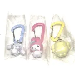 サンリオ カラフルカラビナマスコットチャーム 3種セット ガシャポン