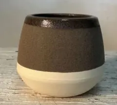 信楽焼植木鉢 陶器 ツートンカラー 観葉植物 塊根植物No.0402