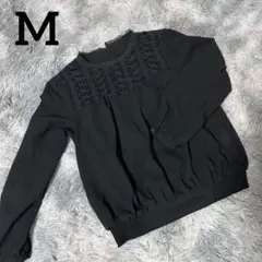 【クレドソル】長袖ブラウス❣️状態良い❣️/ブラック/トップス/Mサイズのサムネイル