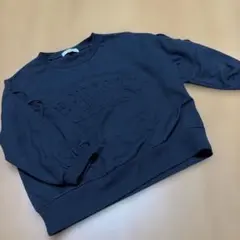 黒のトレーナー 袖編み上げデザイン