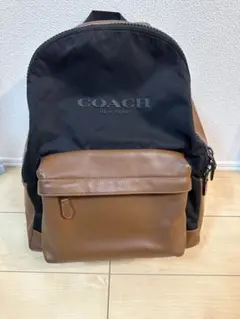 美品　COACH コーチ　リュック 黒/茶　F59321