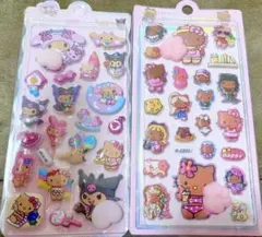 ハローキティ マイメロディ クロミ 立体おしりシール 2セット