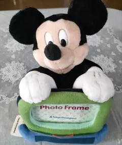 ミッキーマウス フォトフレーム ぬいぐるみ　レトロ