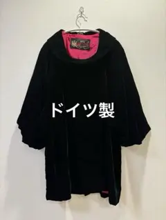 ドイツ製 ベルベット羽織　ベッチン羽織　着物コート ビロード羽織 和装 ブラック