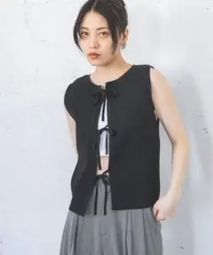 【リボンベスト】【JEANASIS】【美品】のサムネイル