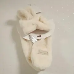 tete a tete クリーム色 お家で洗えるウサギマフラー