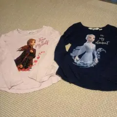 H&M アナとエルサ 長袖カットソー 2枚セット 120〜130cm