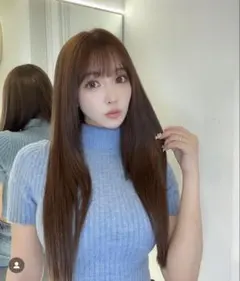 ZARA ライトブルー 半袖ハイネックニット S